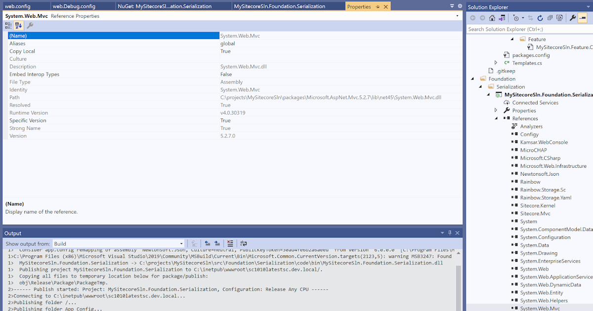 Sitecore 10.1.0 Helix Project Publish issue Could not load file or