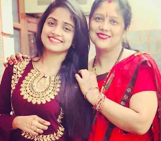 Nisha Guragain With Her Mother