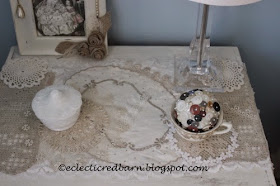 Eclectic Red Barn: Doily dresser scarf _ top