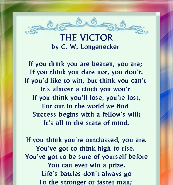 Abacus1001Quotes The Victor by C. W. Longenecker