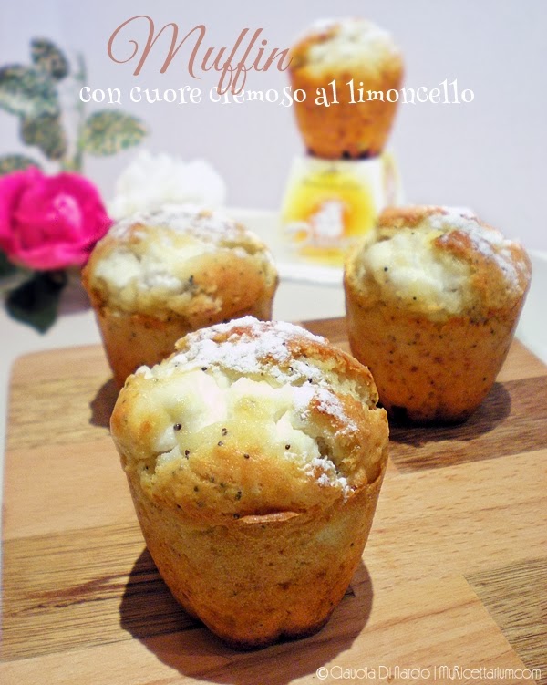 muffin con crema di formaggio al limoncello