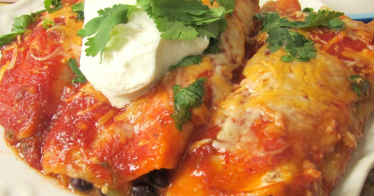 A Little Less Meat Pineapple Black Bean Enchiladas