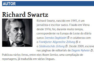 Richard Swartz; nascido;  jornalista e escritor sueco; Viena; correspondente; Europa de Leste;  diário; sueco; Svenska Dagbladet; Frankfurter Allgemeine Zeitung; Süddeutschde Zeitung