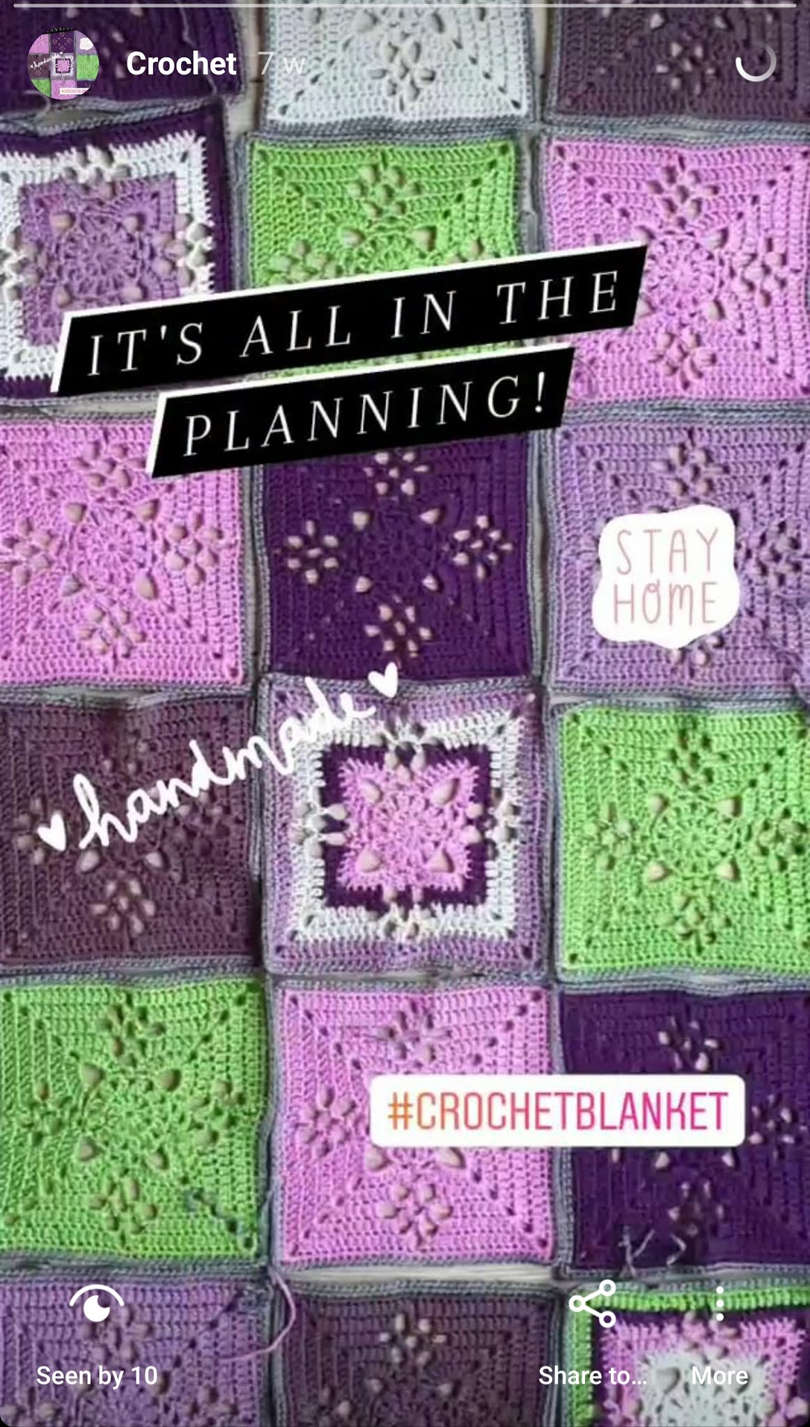 Stayhome 2020 Blanket Crochet Kit 