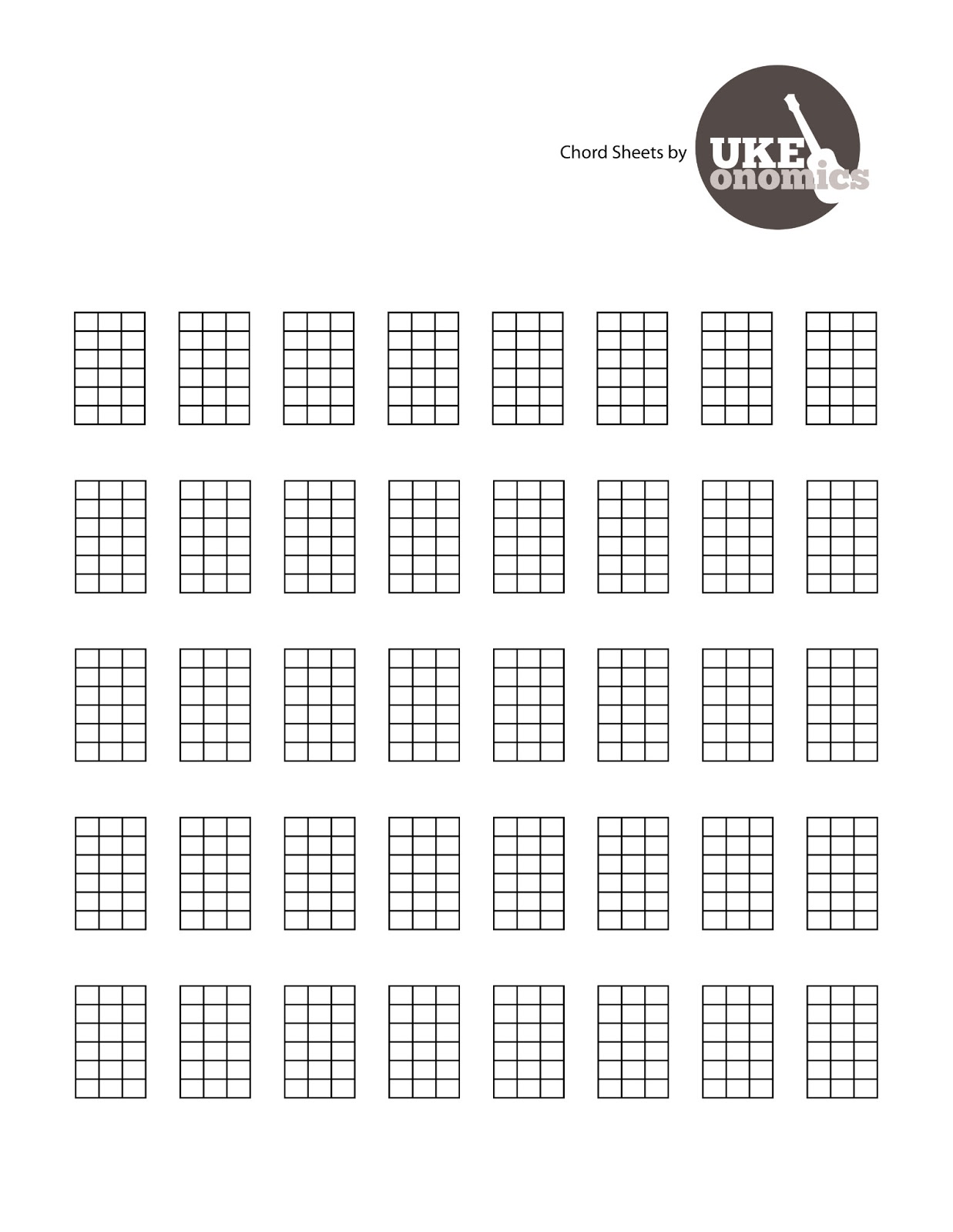 Free Blank Ukulele Chord Chart Printable