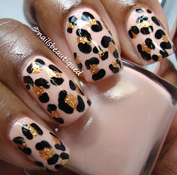 nails leopard pink nail animal polish cheetah wednesday gold spots unbitten glitter pretty beach brown colored