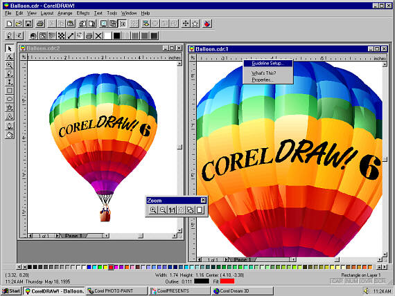CorelDRAW Versi 6.0 (1994) Sejarah CorelDRAW - CorelDRAW Versi 6.0 (1996)