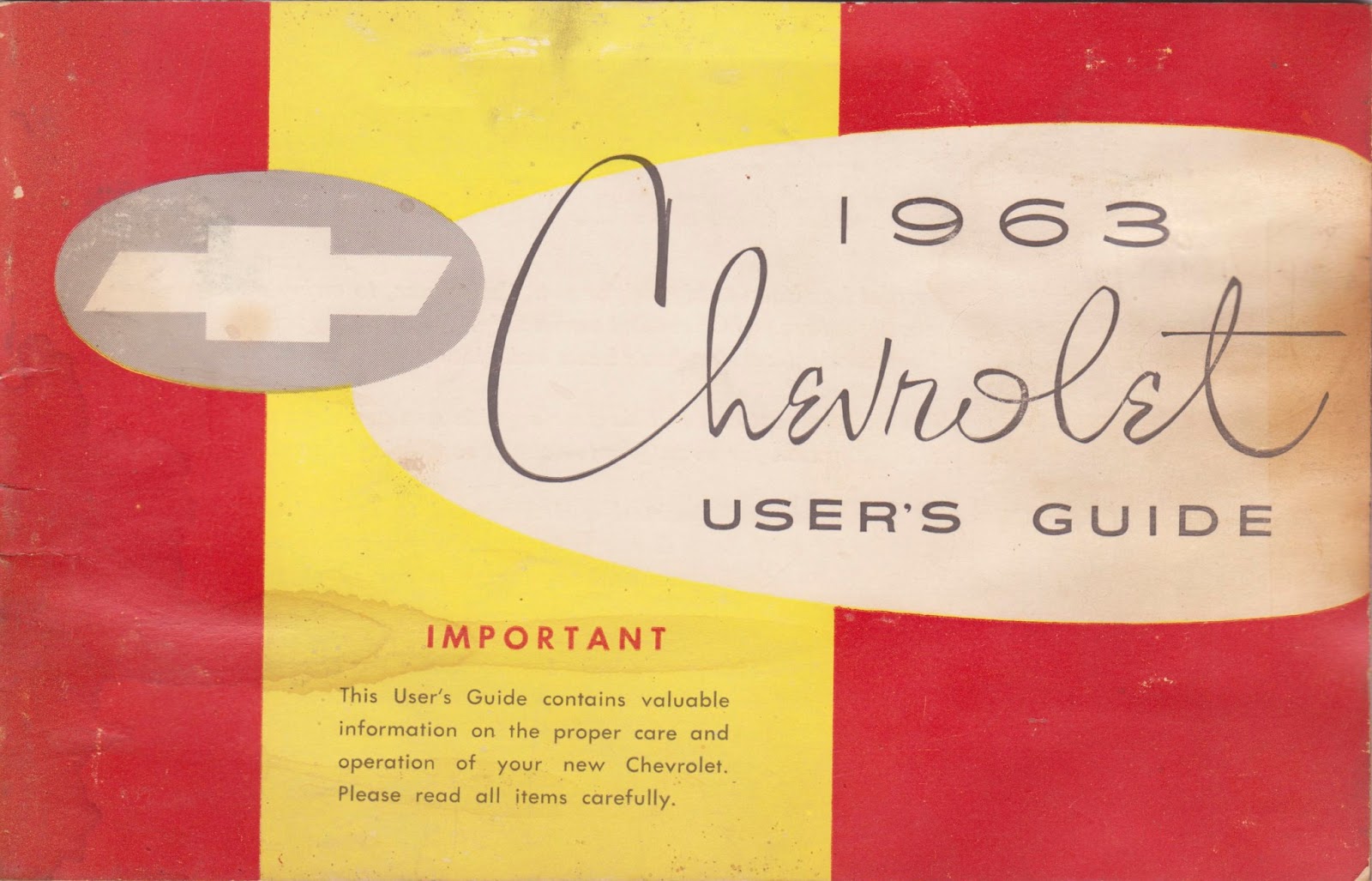 1963 Chevy Impala owners manual