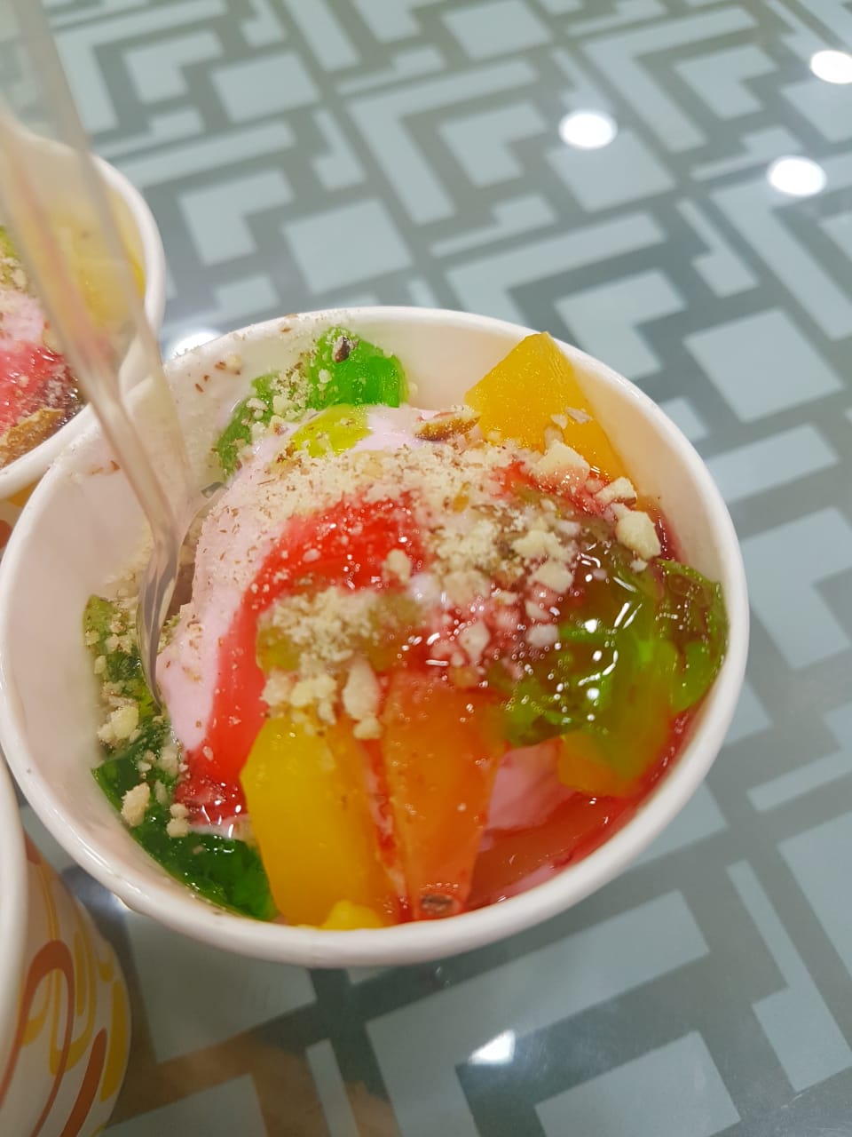 Chicken Gravy, Fried Rice Vegetable, Ice Cream