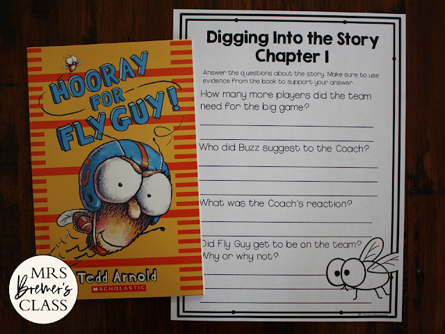 Hooray for Fly Guy book study companion literacy activities unit for first and second grade