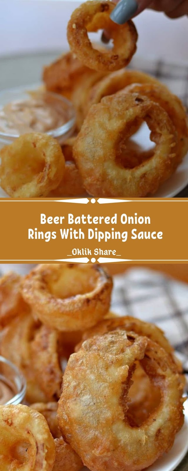Beer Battered Onion Rings With Dipping Sauce