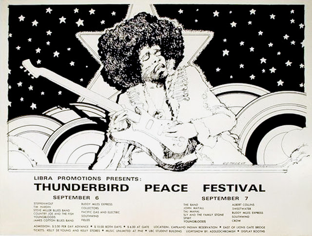 Clásicos pósters de conciertos de Rock de los años 60