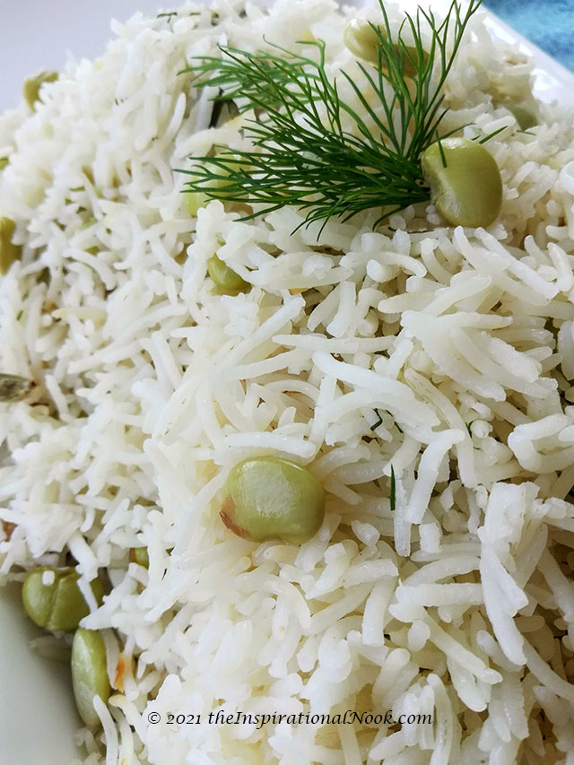 Persian Rice with Dill and Lima Beans Shevid Baghali Polo