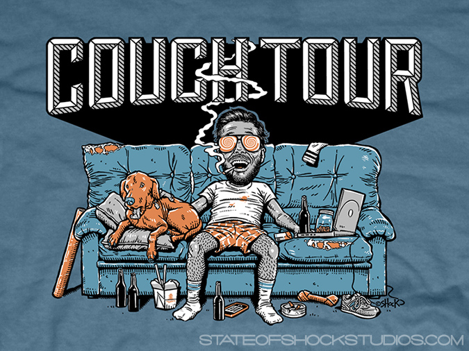 INSIDE THE ROCK POSTER FRAME BLOG Darin Shock Couch Tour Shirts