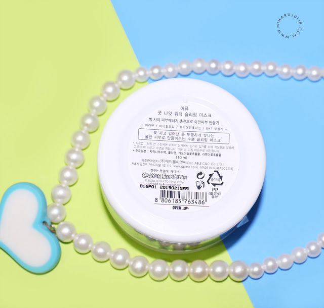 A'PIEU Good Night Water Sleeping Mask Crayon Shinchan Review indonesia