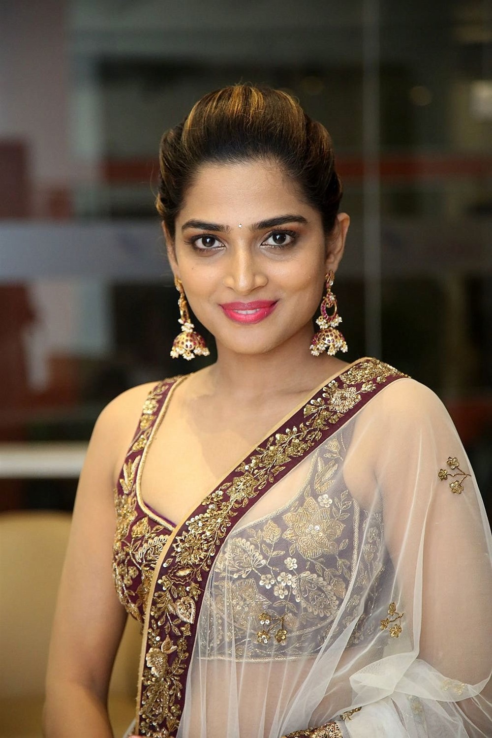 Telugu Actress Anagha Saree Images 3 Free Gifs-8310