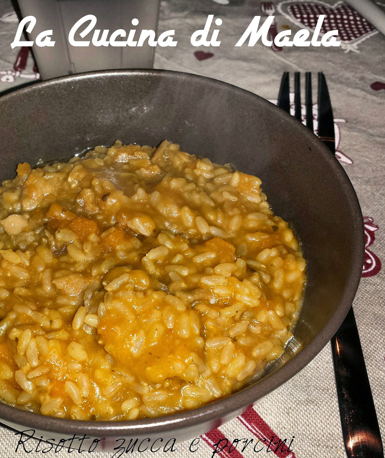 Risotto di zucca e porcini