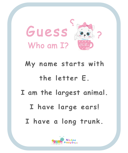 Guessing for Kids -  Who am I? - I am an elephant