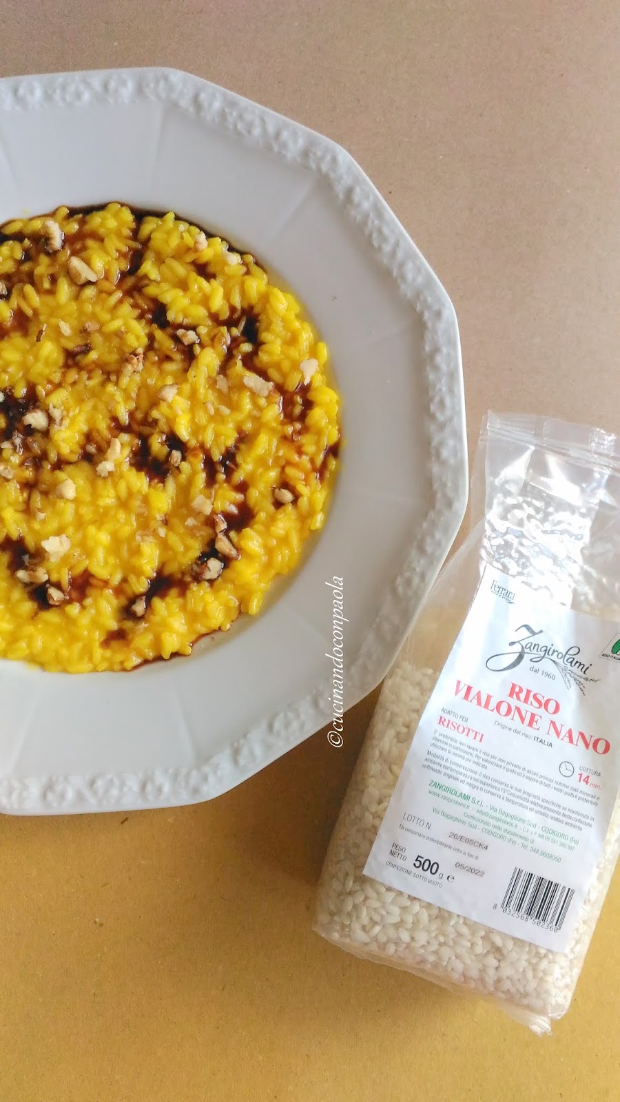 Risotto allo Zafferano con Aceto Balsamico Ricetta ed ingredienti dei