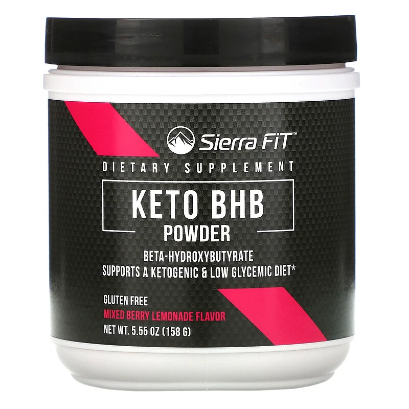 Sierra Fit, Keto BHB в порошке, бета-гидроксибутират, вкус ягодного лимонада, 158 г (5,55 унции)