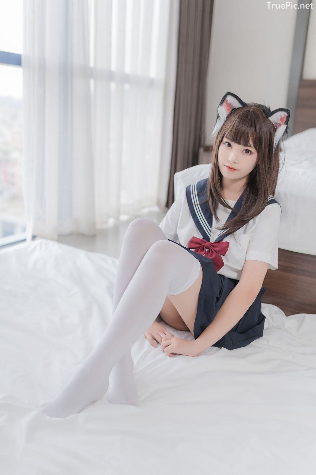 [MTCos] 喵糖映画 Vol.002 - Chinese model - Cosplay Japanese School Girl Student with Cat Hairband