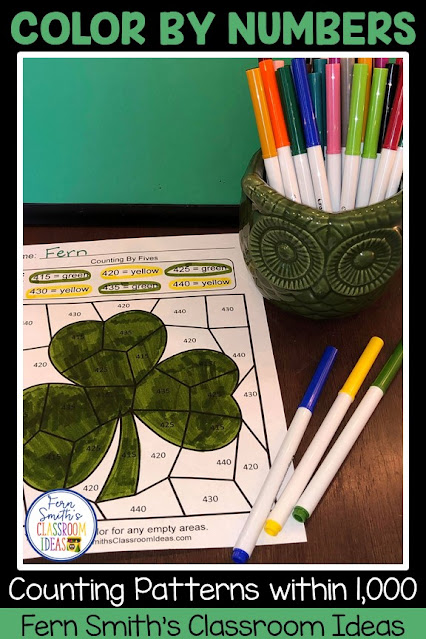 Click Here to Download this Counting Patterns Within 1,000 Task Card, Color By Numbers, and Center Games Bundle For Your Classroom Today