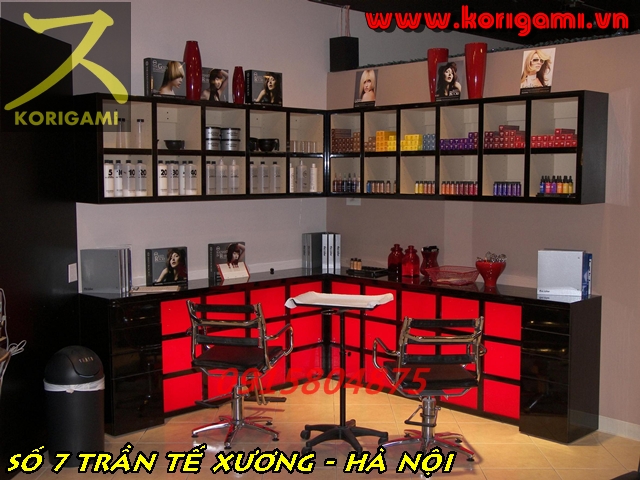 THAM KHẢO THIẾT KẾ PHÒNG NHUỘM TÓC LÀM HOÁ CHẤT COLOR BAR