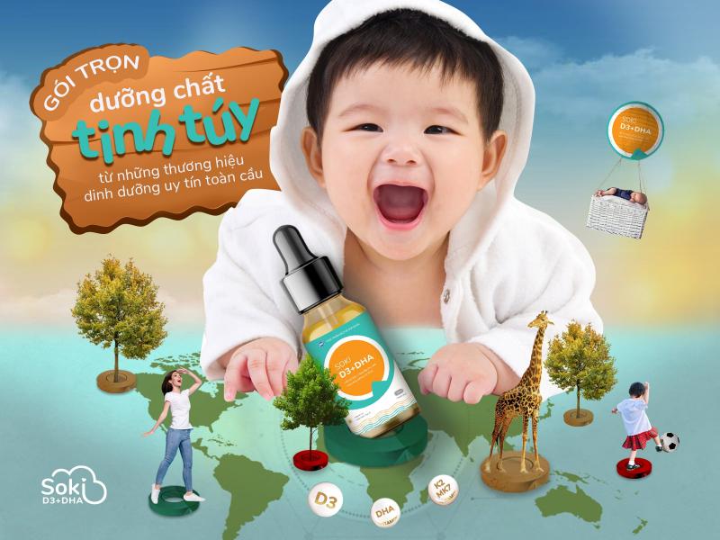 Soki D3+DHA - Tăng Chiều Cao Và Trí Thông Minh Cho Trẻ Soki D3+DHA - Tăng Chiều Cao Và Trí Thông Minh Cho Trẻ