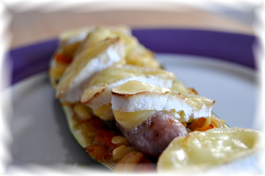 Las Cosas De La Vida Calabacin Relleno De Salchicha Y Queso
