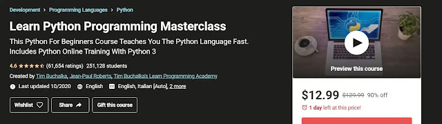 Learn Python Programming Masterclass