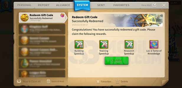 Rise of Kingdoms Gift Code