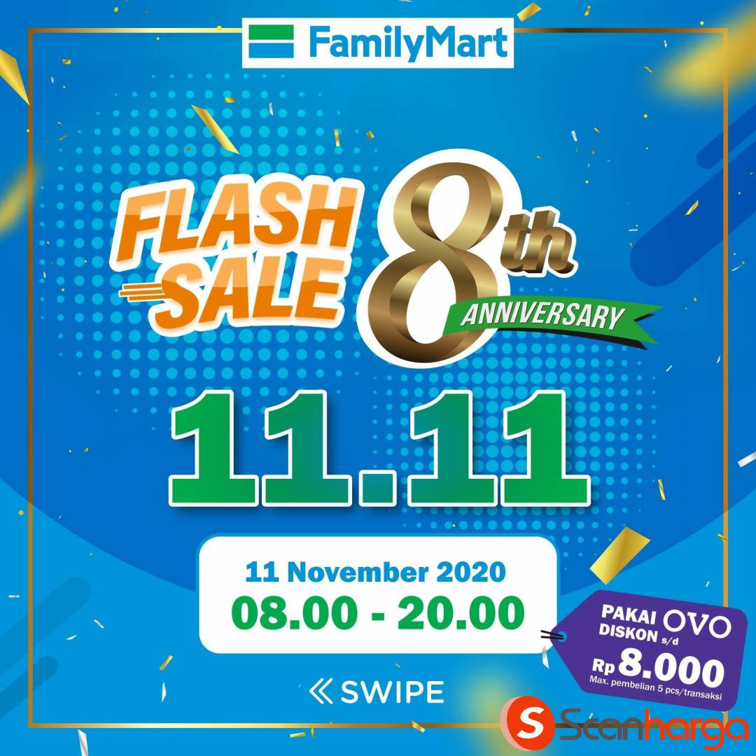 Family Mart Promo Flash Sale 11.11 Disc hingga 8Rb dengan OVO