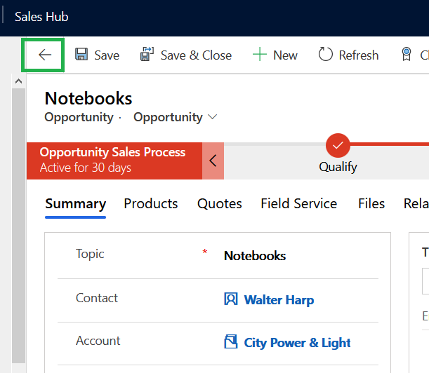 Dynamics 365 Customer Engagement Where is Breadcrumb navigation in