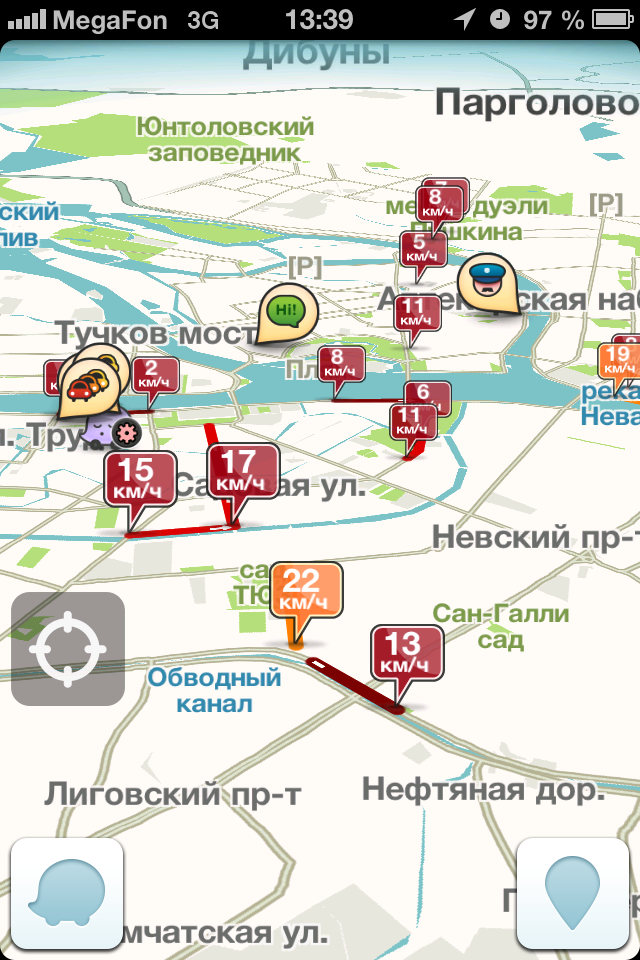 mappa waze