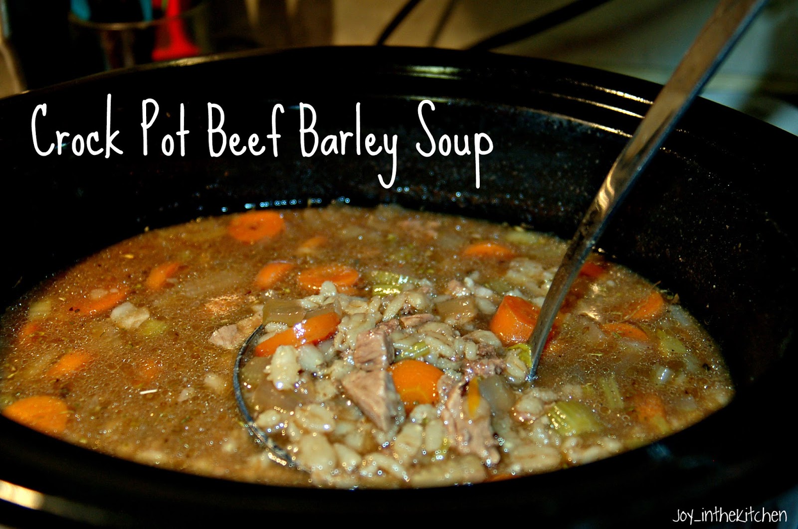 Joy in the Kitchen! Crock Pot Beef Barley Soup