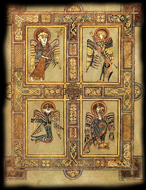 Book of Kells. Four Evangelists. ca 800.