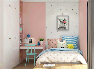 Svart-hvitt og rosa rommet