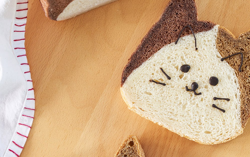 dailydelicious thai ขนมปังแมวสามสี Tricolor Cat Bread