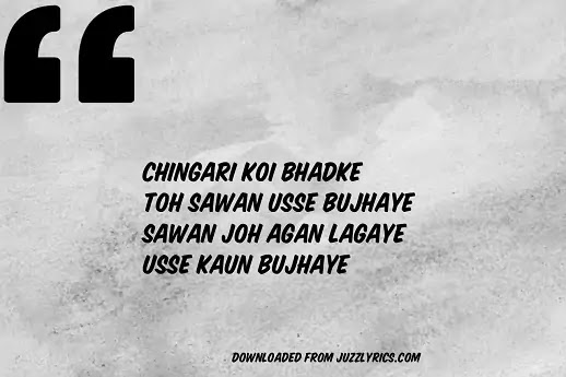 Chingari Koi Bhadke Lyrics In English Translation Amar Prem chingari koi bhadke lyrics in english