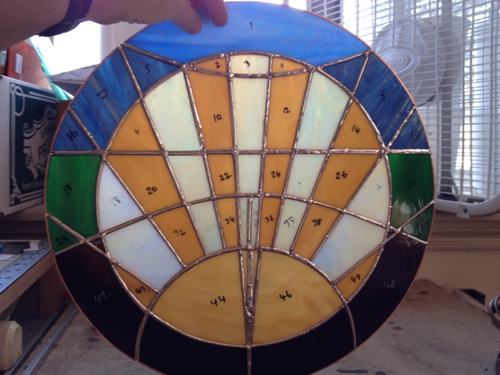 Drilling Holes In The Sky Stained Glass Sundial