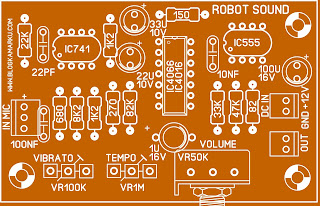 PCB Layout Effek Suara Robot Sound