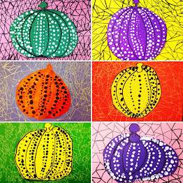 Pumpkin Art inspired by Yayoi Kusama