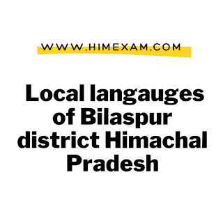 Local langauges of Bilaspur district Himachal Pradesh Local langauges of Bilaspur district Himachal Pradesh