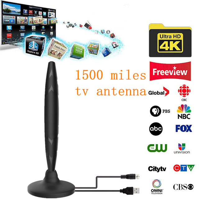 TV Antenna Digital TV Receiver Indoor Outdoor HDTV Antennas With Amplifier 1500 Miles DVB-T2 ISDB-T Satellite Aerial