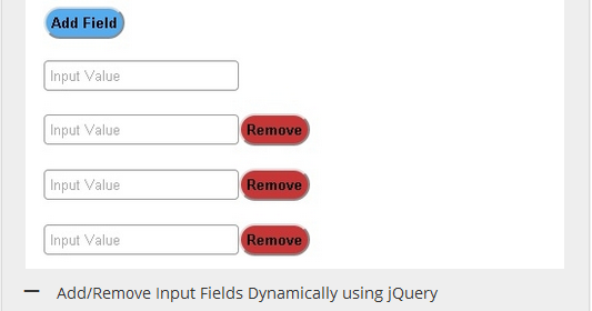 How to Add and Remove Input Fields Dynamically with jQuery - Web ...
