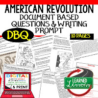 American Revolution DBQ, Early American History DBQ, DBQ Document Based Question Writing Activity, American History Activities 
