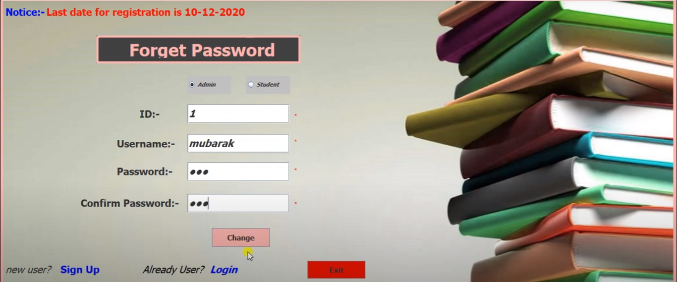 Student Management System Project using Java and MySQL