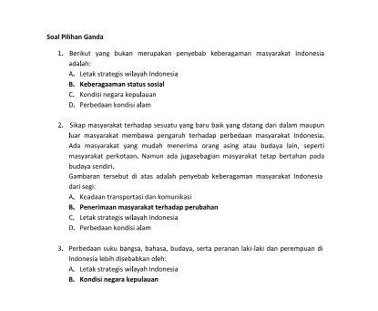 Soal Ulangan Semester 2 Kelas 7 Kunci Dunia
