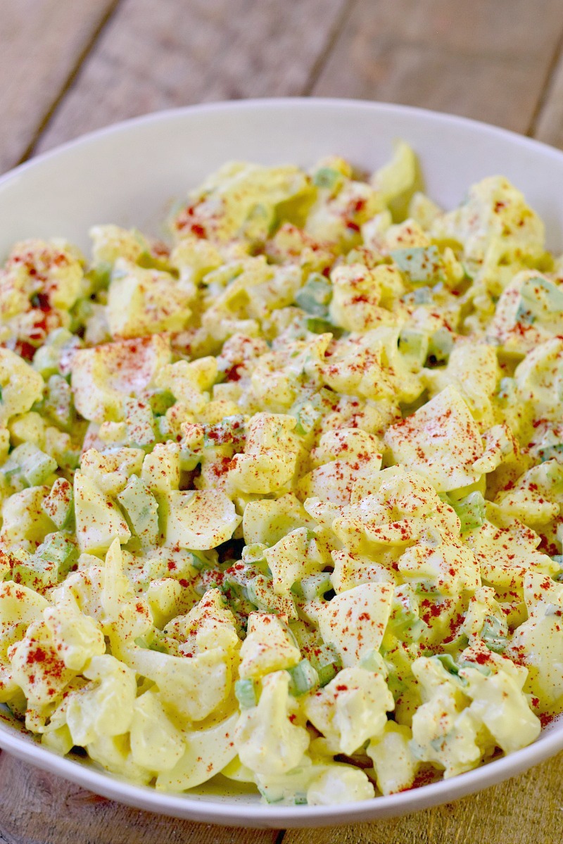 Keto Deviled Egg Cauliflower Salad