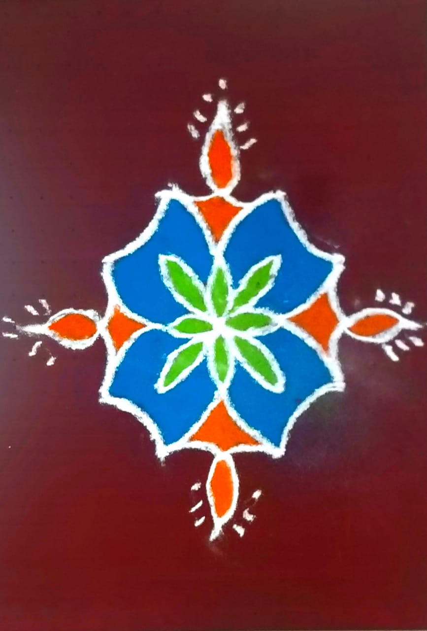 Rekha's Rangolis 7 Dots Kolam 7 Dots Rangoli 7 Dots Muggulu